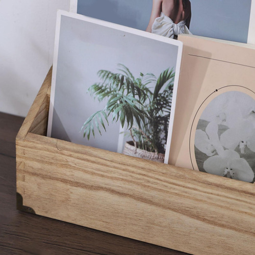 Soporte De Organizador De Escritorio De Madera Con Una