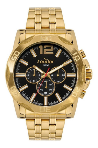 Relógio Condor Masculino Civic Dourado - Covd34as/4p