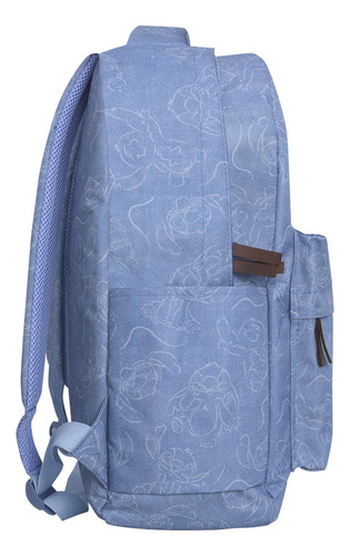 Mochila Disney Stitch Bp13dm Color Azul Claro