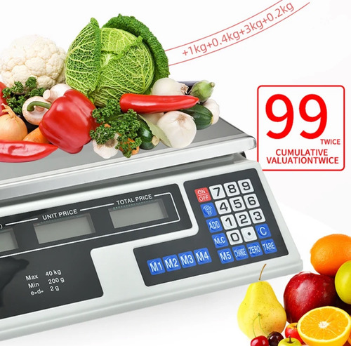 Pesa Digital 40 Kilos Recargable Negocio Balanza Digital