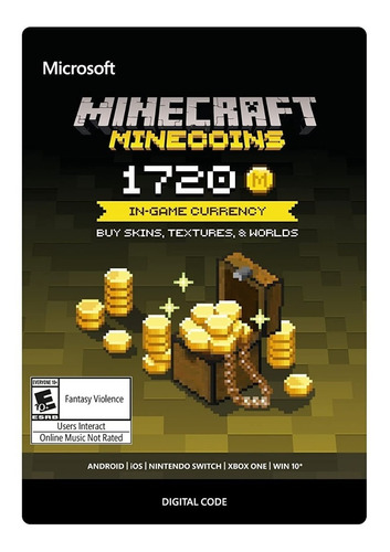 Minecraft Minecoins Pack De 1720 Monedas [ Código Digital ]