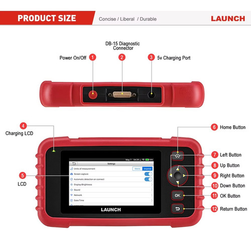Scanner Automotriz Launch Crp123x V2.0 Obd2