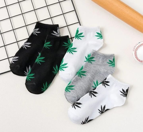 Tines Calcetines Corto Cannabis Marihuana Hierba 420 5 Pares