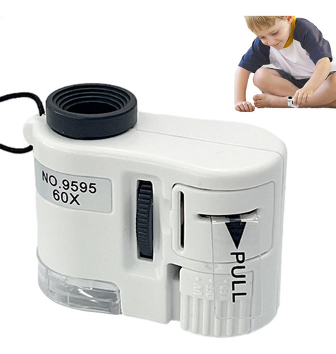 Mini Microscopio De Mano Microscopio Led De Bolsillo Microsc