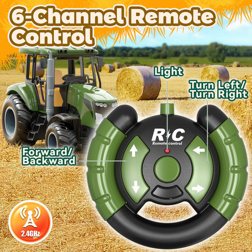 Tractor De Control Remoto Juguete Granja Para Niños 3 Años Color Personaje