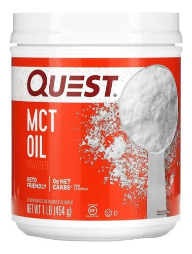 Quest Nutrition, Aceite Mct En Polvo, 1 Lb 454 G Mf Sabor Natural