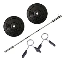 Comprar Pesas Barra Recta 180cm Más 50 Lb En Discos Kit Multifuerza