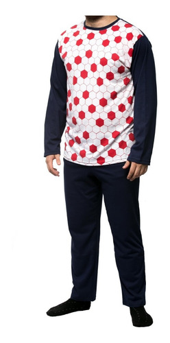 Imagen 1 de 10 de Pijama Hombre Wacky Invierno 100% Algodon Talle 40 Al 46