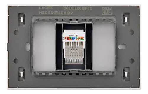 Placas Lucek Flat Negra Toma A Modem/internet Color Negro Corriente Nominal 0 A Voltaje Nominal 0v