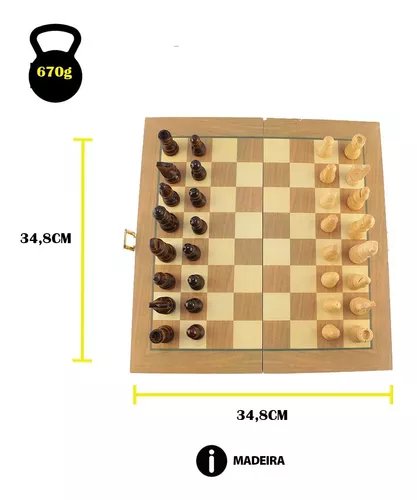 Xadrez e Dama De Madeira (34,8X34,8) - HOYLE GAMES