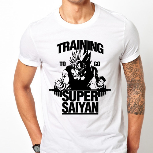 Imagen 1 de 3 de Playera Goku Gym Training Super Saiyan Económica