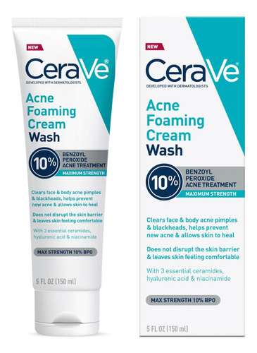 Limpiador Facial Cerave Acne Foaming Cream Wash 10% 