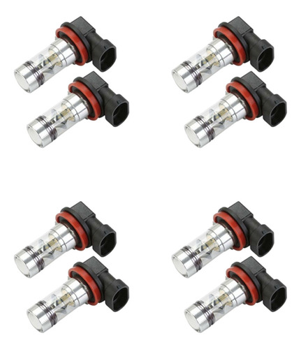 8x H8 H11 H16 6000k White 100w Led Fog Light Con Lamp