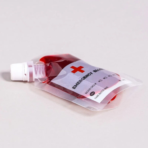Pack X24 Caja De Sangre Falsa Artificial Maquillaje Hallowen