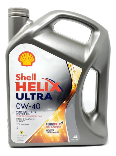 Aceite Motor 0w40 Sintetico 4 Lts Shell Helix Ultra