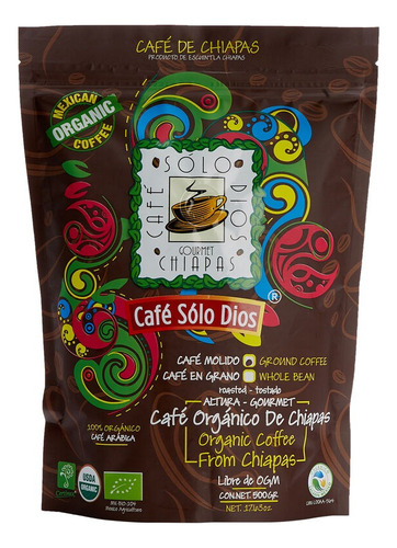 Café Orgánico Sólo Dios Americano 500g