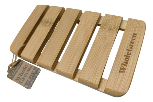 Jabonera Grande De Madera De Bambú Whole Green Portland