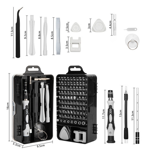 Kit Destornillador 115 En 1 Bisutime