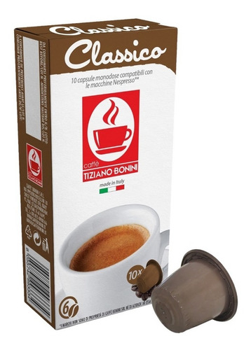 Pack 10 Capsulas Para Nespresso Espresso Clasico Bonini Febo