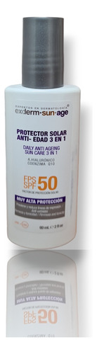 Protector Solar Fps 50 Anti Edad 3en1 60ml Exderm Sun Age
