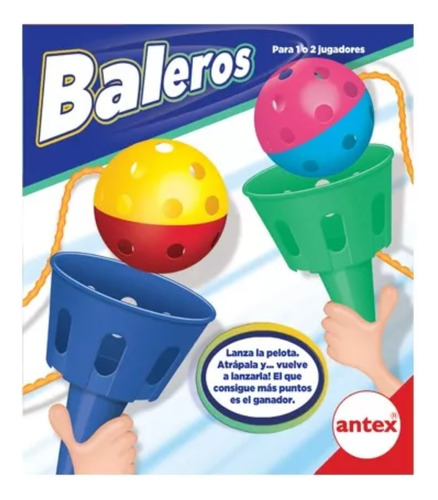 Baleros Antex X2 Pelotas Lanza Y Atrapa Juego Infantil