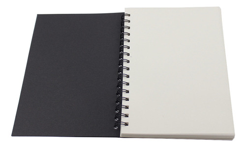 Cuaderno Espiral De Papel Kraft Vintage Con Tapa Negra