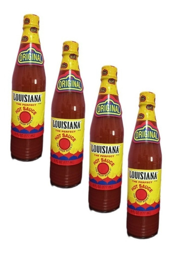 4x Louisiana The Perfect Hot Sauce Original / Salsa Botanera