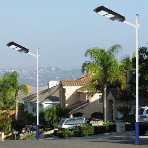 Foco Solar Led 180w Exterior C Sensor Y Control+ Brazo Metal