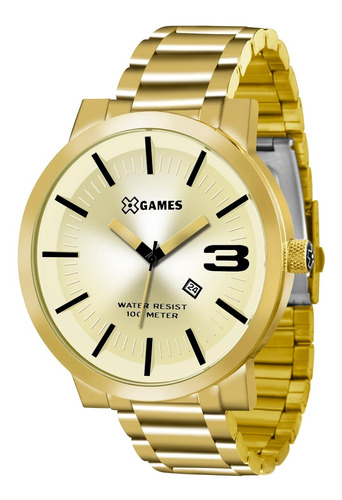 Relógio X-games Masculino Xmgs1007 C2kx Dourado Analógico