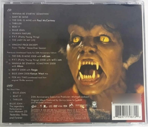 Michael Jackson - Thriller 25 Slipcase Dvd + Cd