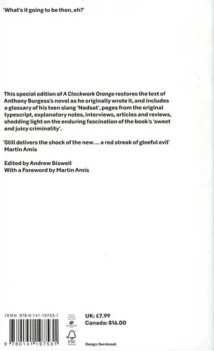 Clockwork Orange, A ( Anthony Burgess ), De Burgess, Anthony. Editorial Penguin, Tapa Blanda En Inglés, 2012