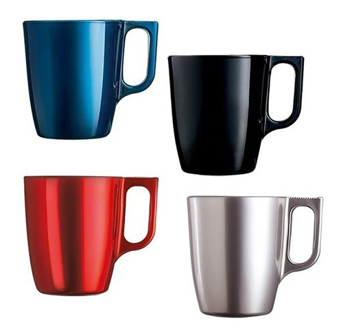 Taza Jarro Mug 250cc Luminarc Flashy Colours Breakfast 