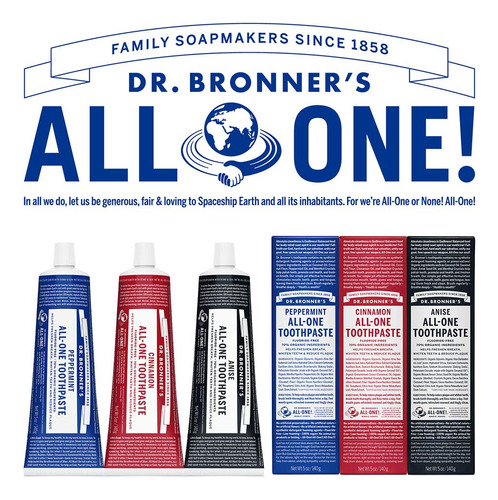 Pasta De Dientes Dr. Bronner's All-one Anise 150 Ml 70% Orgá
