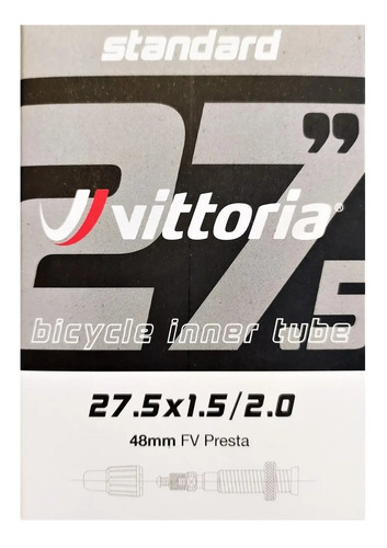 Câmara De Ar Vittoria Aro 27.5x 1.5/2.0 Presta 48mm Standard