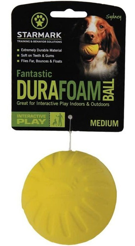 Starmark Fantastico Durafoam Ball Tough Dog Toy  El Color V