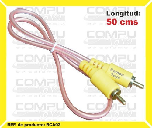 Cable Rca 1x1 50 Cm Desoxigenado Ref: Rca02 Computoys Sas