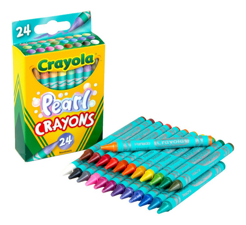 Imagen 1 de 1 de Crayola: Caja X24 Crayolas Colores Perlados