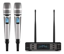 Comprar Micrófonos Inalámbricos Uhf G-mark De 2 Canales Karaoke