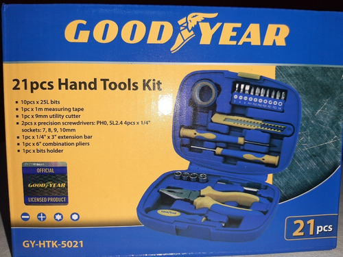 Set Kit Herramientas Good Year 21 Piezas Valija