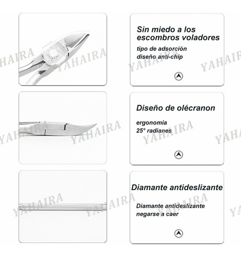 Kit Herramientas Uñas Encarnadas Set Pedicura Corta Uñas 6pz
