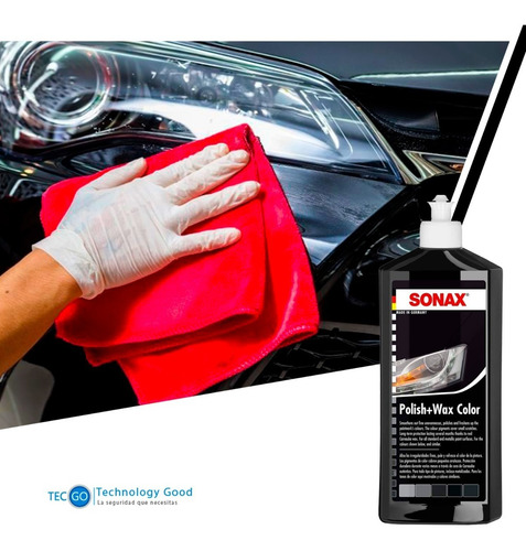 Imagen 4 de 4 de Cera Liquida De Auto Negro Sonax 500ml