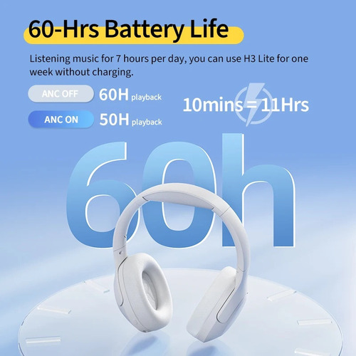 Zya Qcy H3 Lite Anc Fones De Ouvido Sem Fio Bluetooth5.3