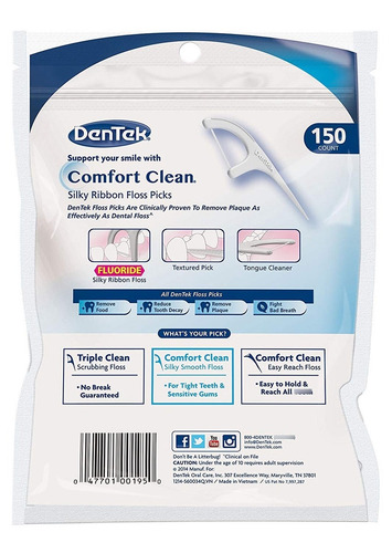 Dentek Comfort Clean Floss Elecciones | Cinta De Seda Hilo D