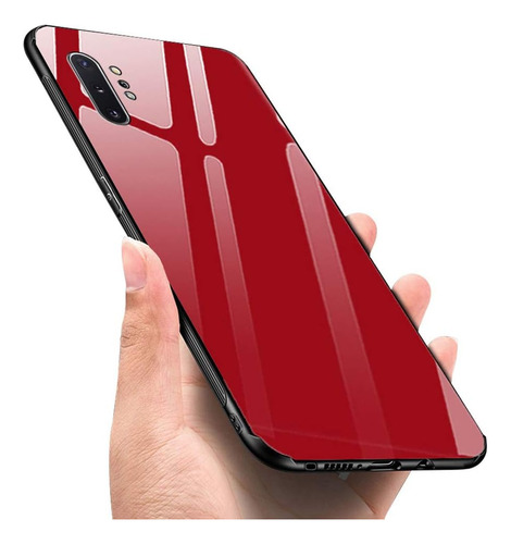 Funda Galaxy Note 10 Plus Luhuanx Glass Red