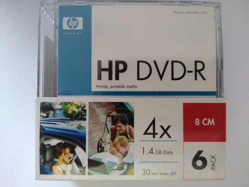 Imagen 1 de 10 de Mini Dvd-r Original Hp® 4x / 1.4 Gb / Paquete De 6 / Nuevos