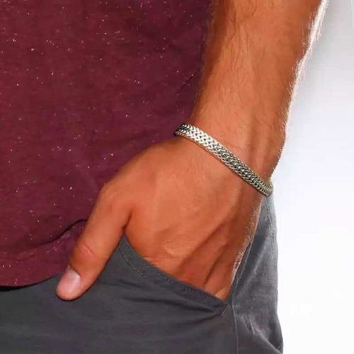 Pulsera Masculina Acero Quirúrgico Hombre Moda - Brazalete