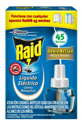 Repuesto Liquido Electrico Mosquitos 45 Noches Raid