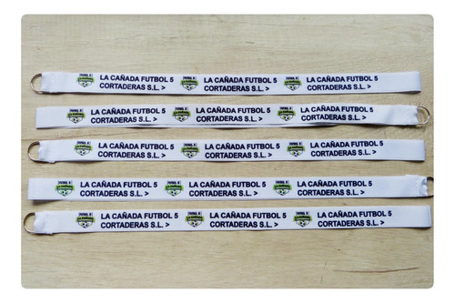 Souvenir Tiras De Llavero P/ Cuello Personalizado C/ Argolla Blanco