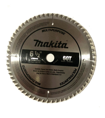 Disco Sierra Multimaterial 6-1/2 X 60 D Tcg Makita D72475