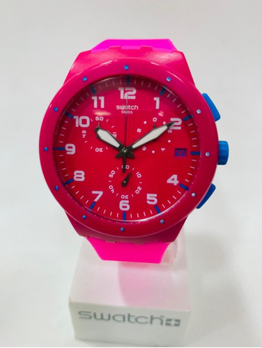 Reloj Swatch Cronografo Pinkframe Original Susr401